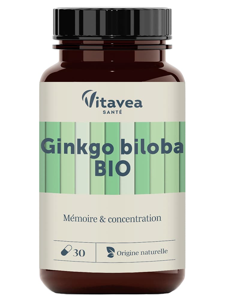 Vitavea Ginko Biloba Mémoire & Concentration Bio 30 Unités