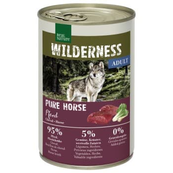 REAL NATURE WILDERNESS Nourriture humide Chien Adulte PURE HORSE Cheval 6x400 g